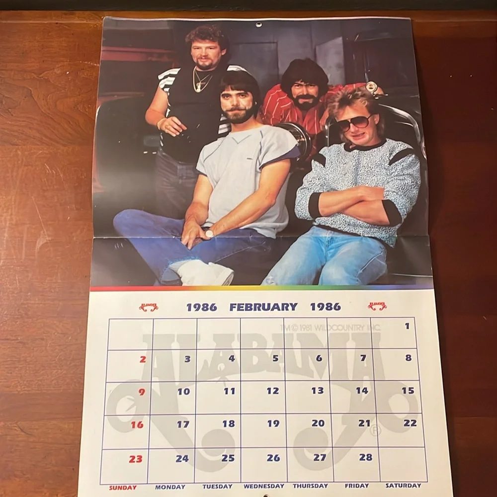1986 Alabama Calendar